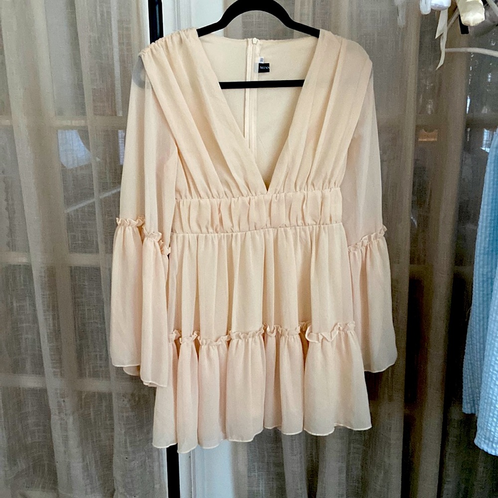 Tan flowy dress